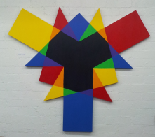Art in my gallery in Lower Downtown. ;-)  "Convergence" acrylic on canvas 61" x 65". By Bodlar Deathbringer. 