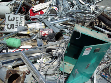 Part of the City recycling program - scrap metal pile