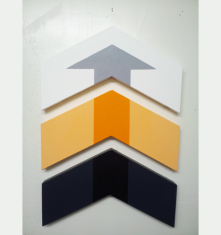 Art in my gallery in Lower Downtown. "Uberlegen" acrylic on canvas 36" x 24" by Bodlar Deathbringer.