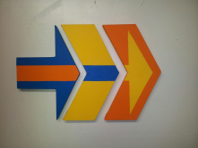 Art in my gallery in Lower Downtown. "Supercharger" acrylic on canvas 36.5" x 24" by Bodlar Deathbringer.