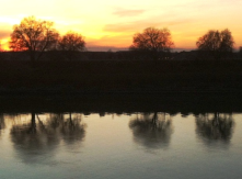 sacramento river at dusk.