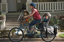 A happy family traveling by bike &amp; inspiring others to do the same. Go Elle!