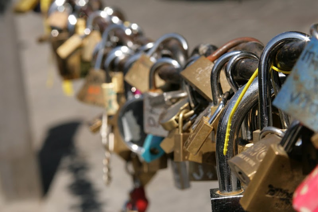 Locks of Love is a railing along the Sacramento River where lovers place padlocks and throw the key into the river to seal their love.