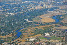  In the center Sutter's Landing Park forms a natural gateway to the city with a great potential to expand the value of this unique resource.