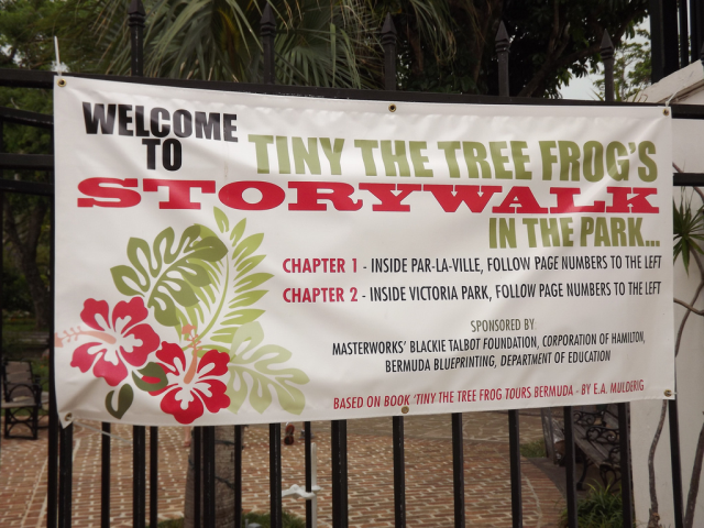 Par-la-Ville Park, Hamilton, Bermuda - has an annual "Storywalk in the Park." Our children look forward to this every year! 