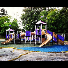 Morreene Road Park is home to a larger play structure, lighted tennis courts, lighted outdoor basketball courts, and multipurpose field