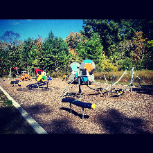 One of Durham's newest parks, Old Chapel Hill Road Park is home to a basketball court, natural and artifical turf fields, and play structure