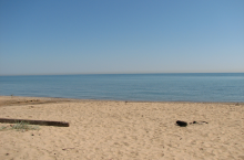 This is an example of a publicly-owned beach used for state-funded storm water management  project that doesn't include recreational access.