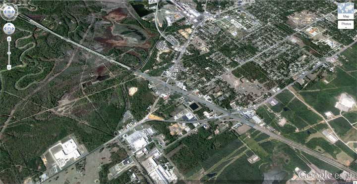 Developing under or unused land in south Longview.