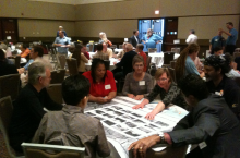 Ideas being shared about people's feelings on the housing options in the corridor. 