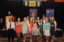 The Andersen Middle School Rotary Honor Roll students at the CenturyLink Center May 1.  