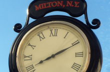 This photo shows the clock on Main Street in Milton, Ulster County.