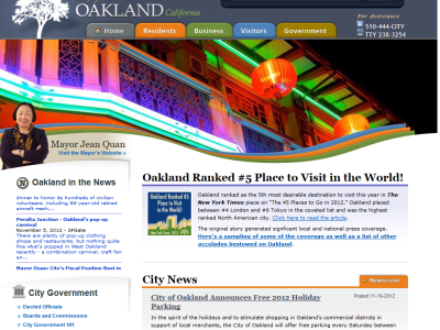 City of Oakland Website (oaklandnet.com)
