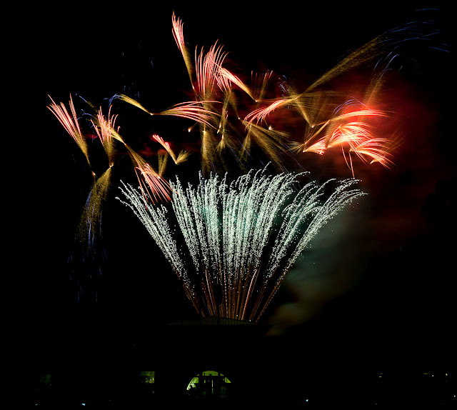 Fireworks from the roof of the Library